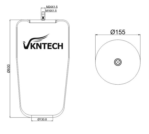 TRUCK  AIR SPRING FOR MERCEDES BENZ A 946.328.00.21  Contitech 4838N REPLACED BY VKNTECH 1K4838 WITHOUT PISTON