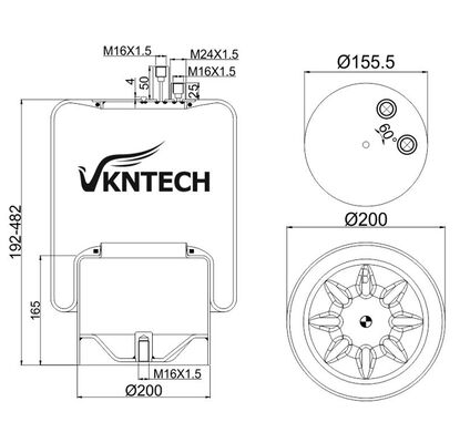 TRUCK LUCHTVEREN VOOR MERCEDES BENZ A 942.320.50.21 Contitech 4390NP22 VERVANGEN DOOR VKNTECH 1K4122 MERCEDES BENZ LUCHTVEREN ATROS MP2 MERCEDES BENZ A 942.320.50.21 Contitech 4390NP22