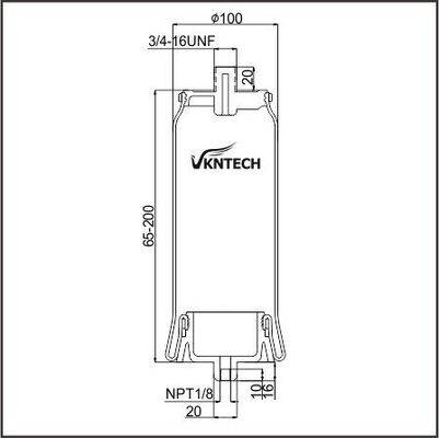 CABIN AIR SPRING MACK 227QS42M 25165143 PAI FAS-5059 GOODYEAR 1S4-173 Vervangen door VKNTECH 1S4173