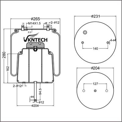 LUCHTVEER SCANIA 1440306 442678 1440859 Firestone W01-095-0481 1T15LR-4 Goodyear 556028566 VERVANGEN DOOR VKNTECH 1K0481