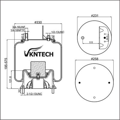 LUCHTBALGEN NIEUW 90557206 Firestone W01-358-9491 1T15V-8 Goodyear 1R12-373 566243080 VERVANGEN DOOR VKNTECH 1K9491