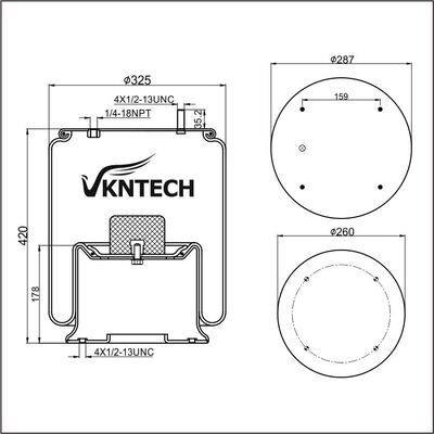 HENDRICKSON B-12514-004 B-12514-011 HENDRICKSON TRAILER S2063 RIDEWELL 1003589158C Contitech 11 10.5-21 A 318 vervangen door VKNTECH 1K9152