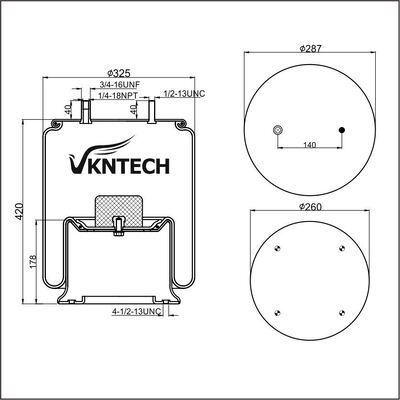 TRAILER AIR SPRING Contitech 4811N03 11 10.5-21 A 313 Firestone W01-358-8792 W01-358-9122 vervangen door VKNTECH 1K9122