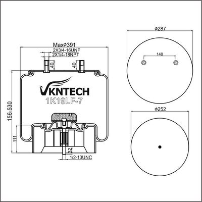CONTITECH 11 10.5F-17P745 Firestone W01-358-8774 1T19F-7/L-7 Goodyear 1R14-172 565-28-3-042 vervangen door VKNTECH 1K8774